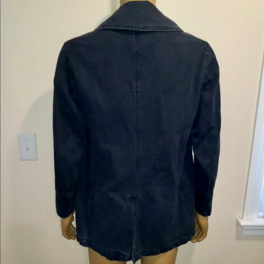 Polo Ralph Lauren Dark Blue Double Breasted Naval Military Denim Peacoat Jacket. - Picture 6 of 10